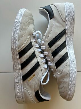 Adidas Busenitz White and Black Suede Men's Skate Sneakers